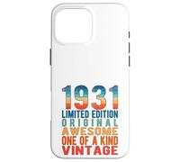 Carcasa para iPhone 16 Pro MAX Edición Limitada, Vintage, Retro, año de Nacimiento 1931.