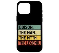 Carcasa para iPhone 16 Pro MAX Edison The Man The Myth The Legend - Cita Personalizada Divertida