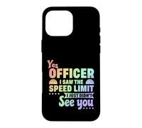 Carcasa para iPhone 16 Pro MAX El Conductor VIO el límite de Velocidad no VIO el Exceso de Velocidad del Oficial de policía