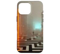 Carcasa para iPhone 16 Pro MAX El umbral de neón - Cyberpunk Dystopian City Art