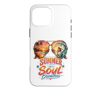 Carcasa para iPhone 16 Pro MAX El Verano es Donde mi Alma Respira Amantes del Surf Tropical Beach