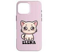 Carcasa para iPhone 16 Pro MAX Elena - Lindo diseño de Gatito para niñas con Nombre Elena