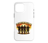 Carcasa para iPhone 16 Pro MAX Emblema de reunión de The Boys Are Back in Town Brotherhood Divertido