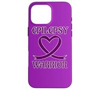 Carcasa para iPhone 16 Pro MAX Epilepsy Warrior Purple Heart Ribbon Awareness