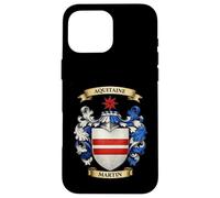 Carcasa para iPhone 16 Pro MAX Escudo de Armas de la Familia Martin e Historia de Apellidos