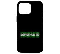 Carcasa para iPhone 16 Pro MAX Esperanto - Diseño de Texto de lenguaje de Estilo Retro de los años 70