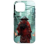 Carcasa para iPhone 16 Pro MAX Espíritu Bushido japonés en Samurai Retro Punk Vaporwave