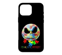 Carcasa para iPhone 16 Pro MAX Está Bien ser un Poco Diferente: Esqueleto Divertido del Autismo