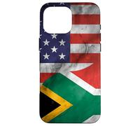 Carcasa para iPhone 16 Pro MAX Estados Unidos y Sudáfrica Yin Yang - Bandera sudafricana Americana