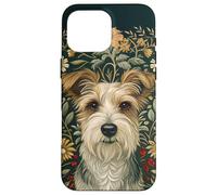 Carcasa para iPhone 16 Pro MAX Estilo Jack Russell Terrier William Morris de Pelo Duro