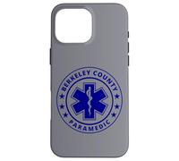 Carcasa para iPhone 16 Pro MAX Estrella de la Vida paramédico del Condado de Berkeley SC Carolina del Sur EMT