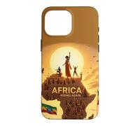 Carcasa para iPhone 16 Pro MAX Ethiopian Flag Rasta Africa Rising Again from Ethiopia