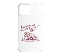 Carcasa para iPhone 16 Pro MAX Everything Is Alright Dinosaur Asteroid Chaos Graphic Retro