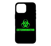 Carcasa para iPhone 16 Pro MAX Exterminador Técnico de Control de Plagas Símbolo Cool Biohazard