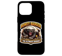 Carcasa para iPhone 16 Pro MAX Fan de Honey Badger: The Ultimate Badass, Genial y Amante de los Animales