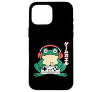 Carcasa para iPhone 16 Pro MAX Fanático Divertido de los Juegos del Gamer japonés de la Rana