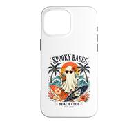 Carcasa para iPhone 16 Pro MAX Fantasma de Spooky Girls Beach Crew para Halloween, Retro y veraneo