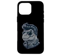 Carcasa para iPhone 16 Pro MAX Fantásticos Tonos de Estilo Rock Roll Retro Tipo Dinosaurio T-Rex