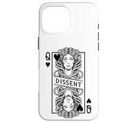 Carcasa para iPhone 16 Pro MAX Feminista Medusa Queen of Hearts Dissent Vintage Jugando Card