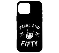 Carcasa para iPhone 16 Pro MAX Feral and Fifty Rock Hand Bats 50 Cumpleaños Celebración