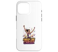 Carcasa para iPhone 16 Pro MAX Finish Line Chaser Running Motivación Atleta Diseño