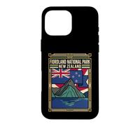 Carcasa para iPhone 16 Pro MAX Fiordland National Park Nueva Zelanda Bandera Gráfico de Viaje