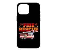 Carcasa para iPhone 16 Pro MAX Fire Rescue Firefighter Fire Truck Driver For Dad Men