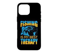 Carcasa para iPhone 16 Pro MAX Fishing Is My Best Therapy Fishing Lovers Outdoor Fisher