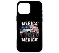Carcasa para iPhone 16 Pro MAX Flag Truck July Fourth July 4th Independence Day American