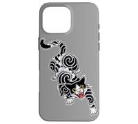 Carcasa para iPhone 16 Pro MAX Flash de Tatuaje de Gato Irezumi