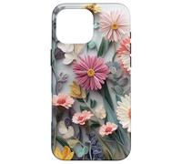 Carcasa para iPhone 16 Pro MAX Floral Flower Pattern Botanical Nature Garden Bloom Cute