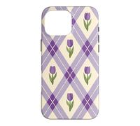 Carcasa para iPhone 16 Pro MAX Flores Argyle Lavanda Púrpura Floral