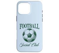 Carcasa para iPhone 16 Pro MAX Football Social Club Balón de fútbol Diseño de Estilo Vintage