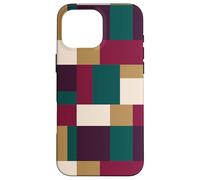 Carcasa para iPhone 16 Pro MAX Formas rectangulares geométricas de Bloques de Color en Tonos de joyería Profundos