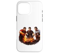 Carcasa para iPhone 16 Pro MAX Friends Fire Grill Brotherhood Cocinando Juntos