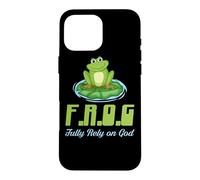 Carcasa para iPhone 16 Pro MAX Frog Confíe plenamente en Dios Clásico Cristiano Fe & Religión