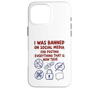 Carcasa para iPhone 16 Pro MAX FUI Prohibido en Las Redes sociales (Declaración de teoría de la conspiración)