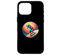 Carcasa para iPhone 16 Pro MAX Fun Dinosaur Skateboarder Skater Design