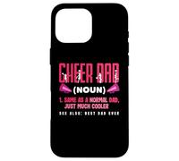 Carcasa para iPhone 16 Pro MAX Funny Cheer Dad Definición Best Dad Ever Cheerleading