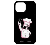 Carcasa para iPhone 16 Pro MAX Funny Chef Rockstar Cook Retro Style Rosa Diseño