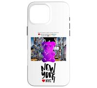Carcasa para iPhone 16 Pro MAX Funny Colorful New YorkCity Jelly Bear Gum Artwork Graphic