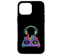 Carcasa para iPhone 16 Pro MAX Funny DJ Turntable Vinyl Records Música Mujeres Hombres