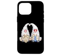 Carcasa para iPhone 16 Pro MAX Funny Doctor Couple Gnomes For Women and Pediatric Nurse Mom
