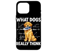 Carcasa para iPhone 16 Pro MAX Funny Dog What Dogs Really Think Masticar Zapato Humor