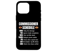 Carcasa para iPhone 16 Pro MAX Funny Fantasy Football Commissioner Schedule Draft Day
