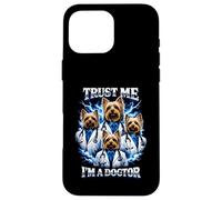 Carcasa para iPhone 16 Pro MAX Funny Im A Dogtor Silky Terrier Dog Doctor Pet Humor Diseño