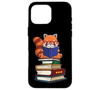 Carcasa para iPhone 16 Pro MAX Funny Kawaii Kids Read Books Red Panda Lover