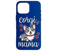 Carcasa para iPhone 16 Pro MAX Funny Kawaii Mama Mom Cardigan Blue Merle Corgi Lover