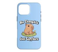 Carcasa para iPhone 16 Pro MAX Funny Kids Kawaii Meme Chill No Thoughts Just Capybara Vibes