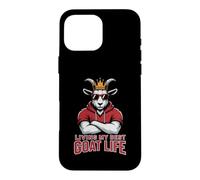 Carcasa para iPhone 16 Pro MAX Funny Living Best Goat Life Fantasy Football Commish My King